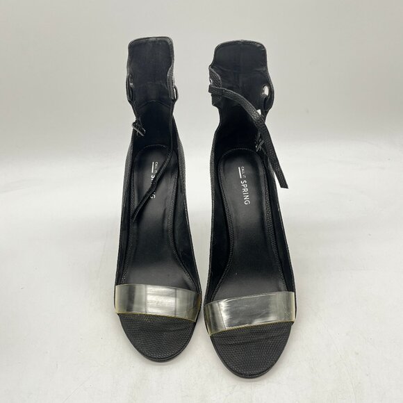 Call It Spring Black Sandal Toe Heels - Picture 2 of 9